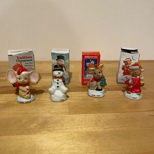 Set of 4 Vintage CVS Christmas Tree Ornaments